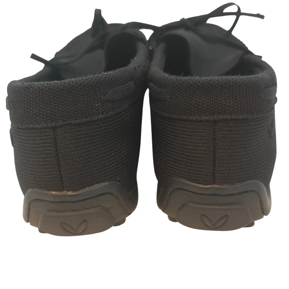 VIVAIA Black Knit Driving Moccasins Women's 10‎ Chunky Sole Comfort Flats Travel